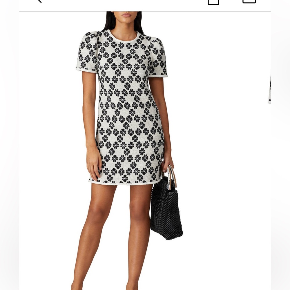 Kate Spade Black and White Floral Mini Dress